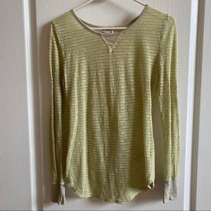 Free People Striped Long Sleeve Top